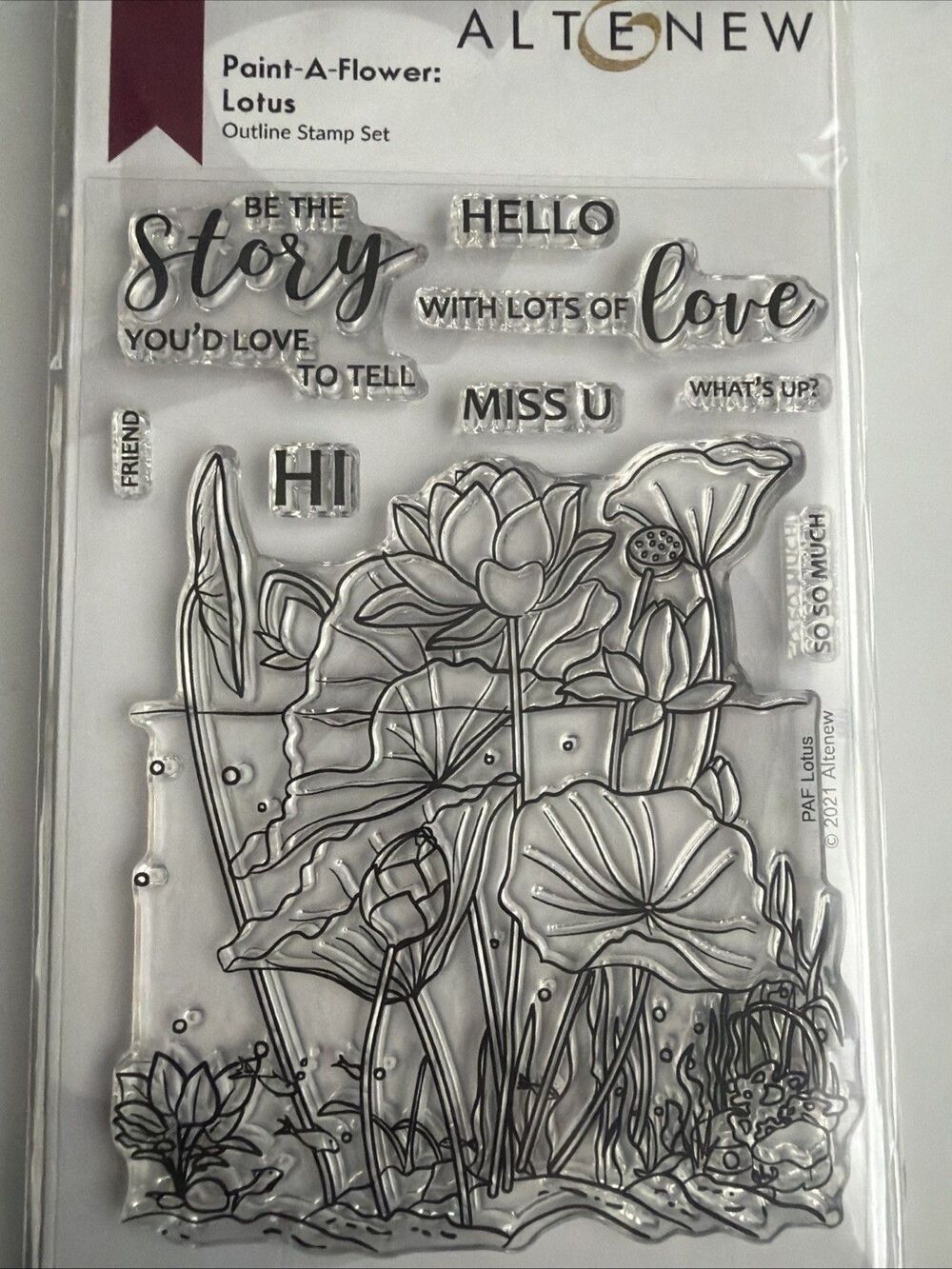 Altenew Paint A Flower: Lotus flower set floral with sentiments 2021